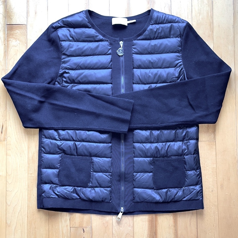 Moncler Navy Women’s Tricot Jacket Size Small